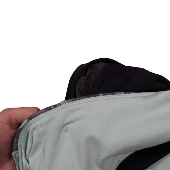 Lululemon Var-City Crop Navy Iridescent Multi Mesh Panel Lattice Leggings Size 8 - Picture 10 of 14